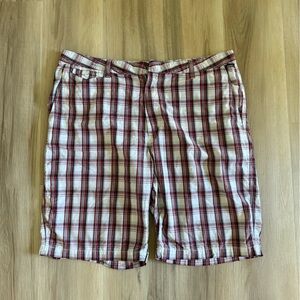 Vans Red and White Plaid Men Shorts